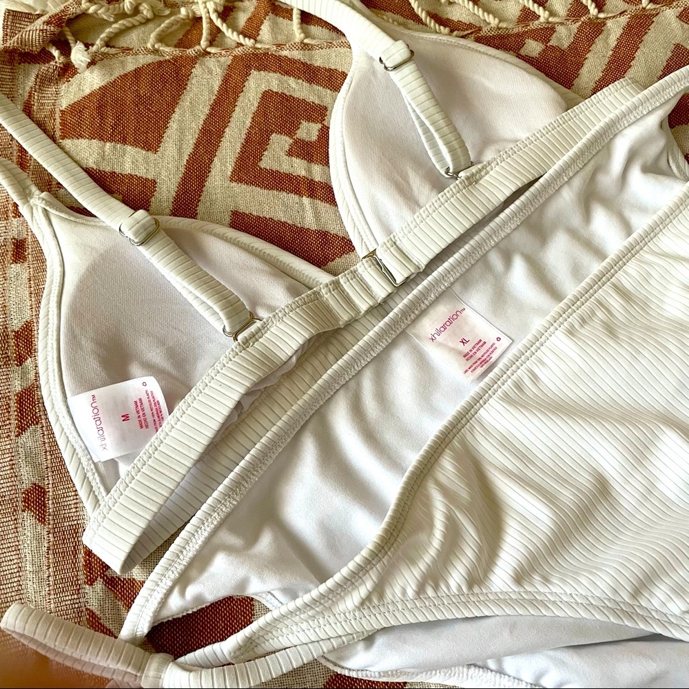 White Ribbed Bikini Set - Picture 3 of 3
